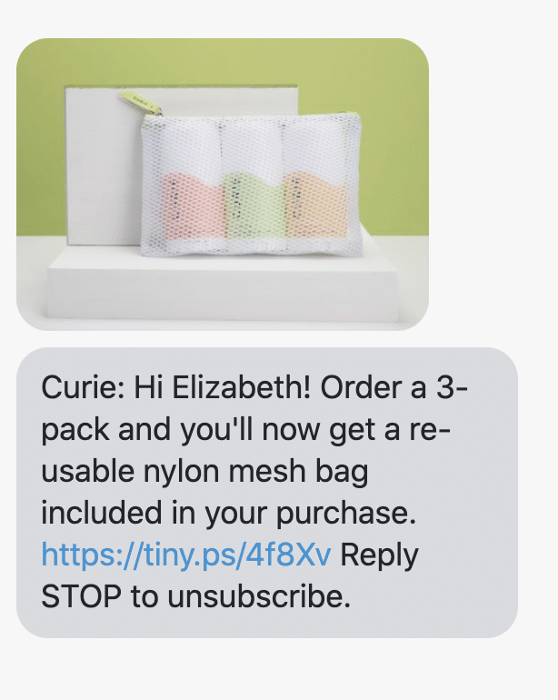 Hi {first_name}! Order a 3-pack and you'll now get a re-usable nylon mesh bag included in your purchase. https://curiebod.com/collections/curie-deodorant/products/gotta-catch-em-all Reply STOP to unsubscribe.