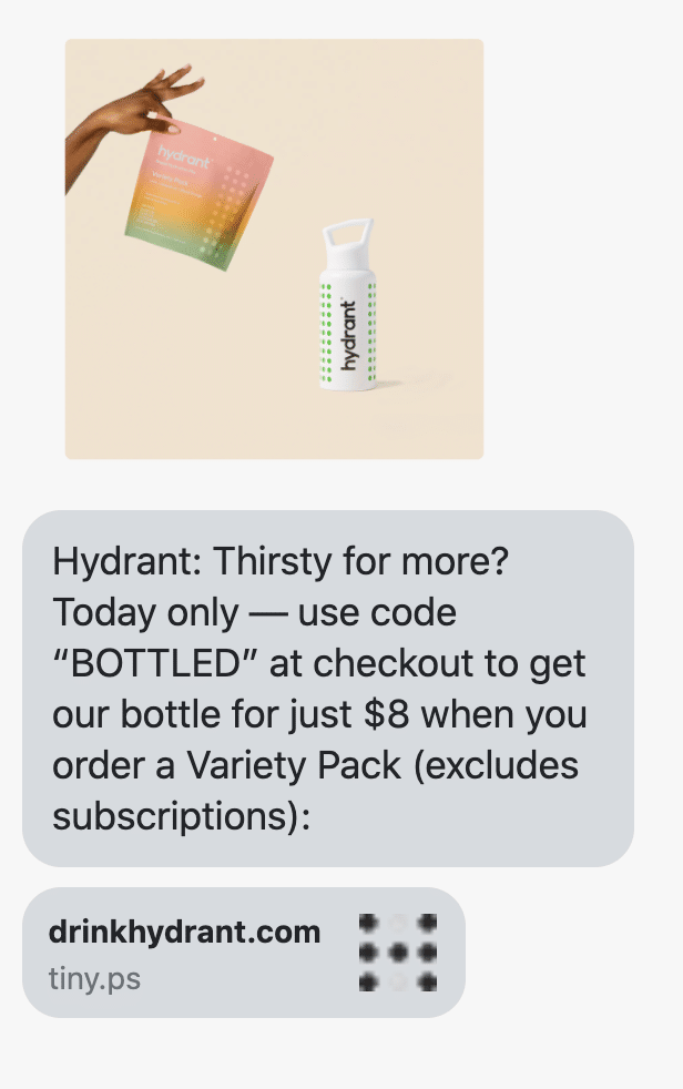 Thirsty for more? Today only — use code “BOTTLED” at checkout to get our bottle for just $8 when you order a Variety Pack (excludes subscriptions): https://www.drinkhydrant.com/discount/BOTTLED?redirect=/cart/29809554325548:1,31512341250137:1