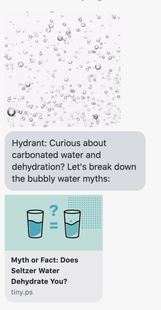 Curious about carbonated water and dehydration? Let's break down the bubbly water myths: https://www.drinkhydrant.com/blogs/news/does-seltzer-water-dehydrate-you?utm_source=postscript&utm_medium=text&utm_campaign=blog_does_seltzer_water_dehydrate_you