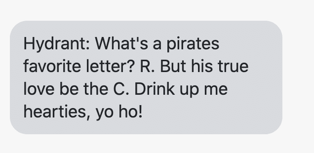 What's a pirates favorite letter? R. But his true love be the C. Drink up me hearties, yo ho!