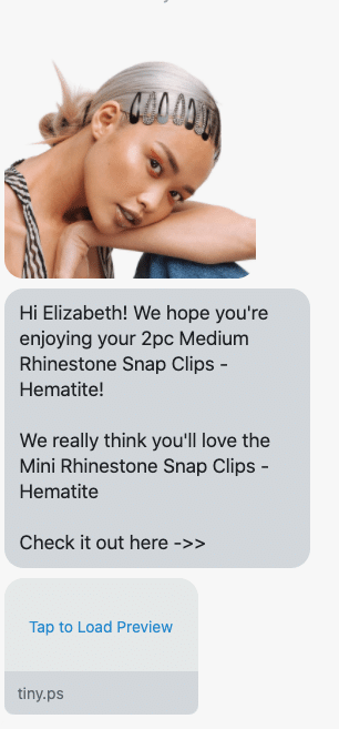 Hi {first_name}! We hope you're enjoying your 2pc Medium Rhinestone Snap Clips - Hematite! We really think you'll love the Mini Rhinestone Snap Clips - Hematite Check it out here ->> https://mykitsch.com/products/rhinestone-snap-clips-hematite