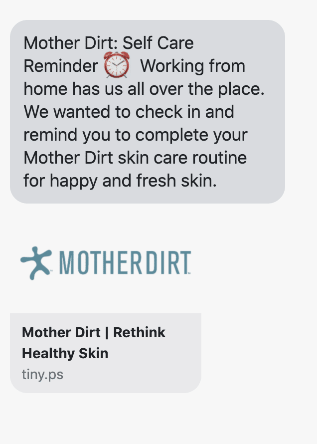 Self Care Reminder ⏰ Working from home has us all over the place. We wanted to check in and remind you to complete your Mother Dirt skin care routine for happy and fresh skin. https://motherdirt.com