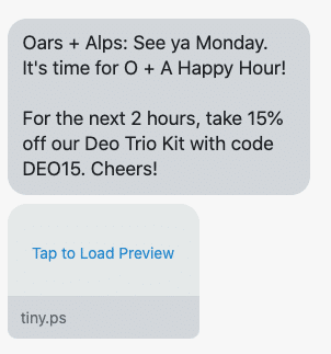 See ya Monday. It's time for O + A Happy Hour! For the next 2 hours, take 15% off our Deo Trio Kit with code DEO15. Cheers!