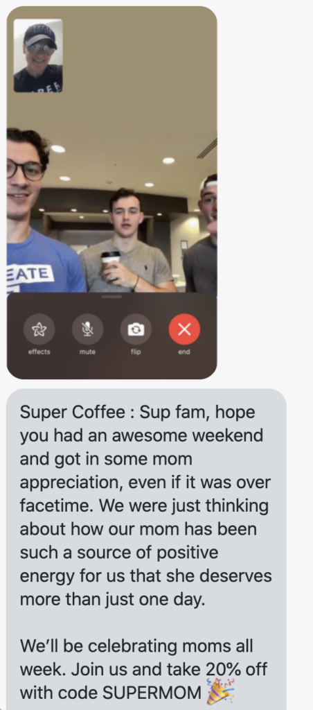 Sup fam, hope you had an awesome weekend and got in some mom appreciation, even if it was over facetime. We were just thinking about how our mom has been such a source of positive energy for us that she deserves more than just one day. We’ll be celebrating moms all week. Join us and take 20% off with code SUPERMOM 🎉 The party don't stop: https://shop.drinksupercoffee.com/collections/