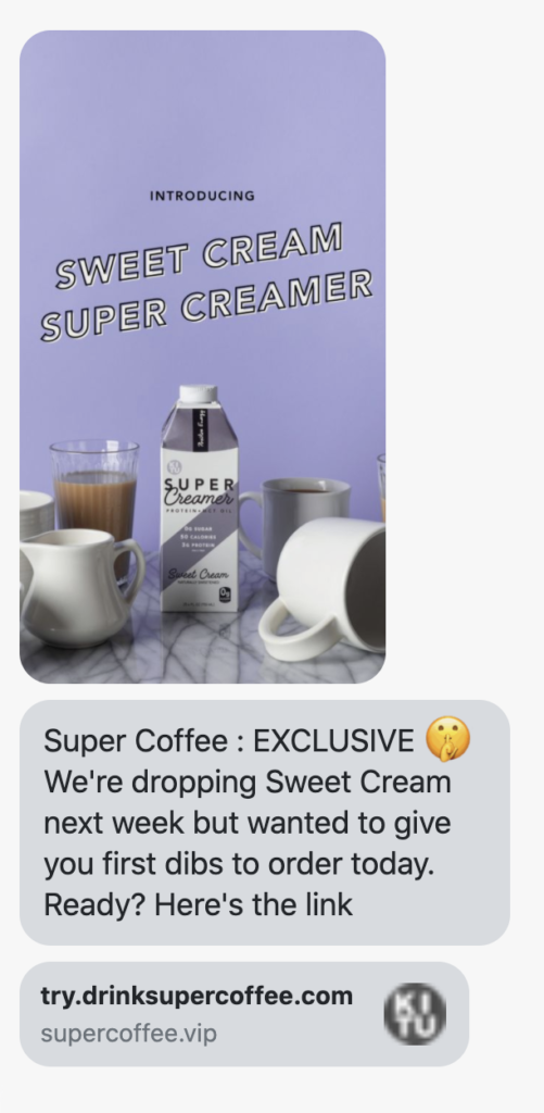 EXCLUSIVE 🤫 We're dropping Sweet Cream next week but wanted to give you first dibs to order today. Ready? Here's the link https://try.drinksupercoffee.com/sweet-creamer