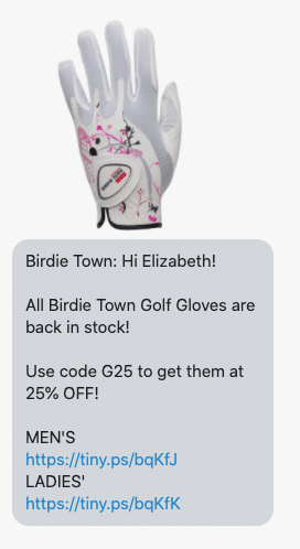 Hi {first_name}! All Birdie Town Golf Gloves are back in stock! Use code G25 to get them at 25% OFF! MEN'S https://shop.birdietown.com/products/usa-flag-golf-glove-one-size-fits-all LADIES' https://shop.birdietown.com/products/easy-glove-one-size-fits-most