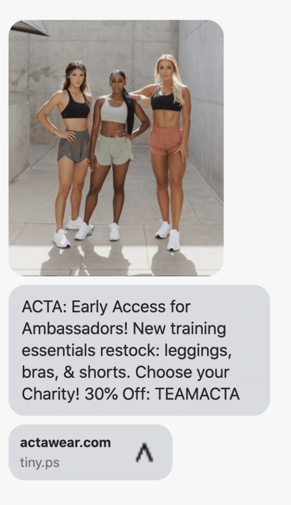 Early Access for Ambassadors! New training essentials restock: leggings, bras, & shorts. Choose your Charity! 30% Off: TEAMACTA https://actawear.com/collections/early-access