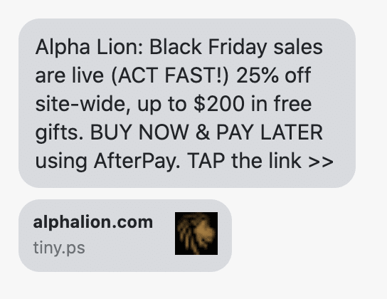 Black Friday sales are live (ACT FAST!) 25% off site-wide, up to $200 in free gifts. BUY NOW & PAY LATER using AfterPay. TAP the link >>