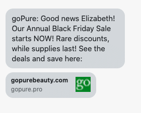 Good news {first_name}! Our Annual Black Friday Sale starts NOW! Rare discounts, while supplies last! See the deals and save here:
