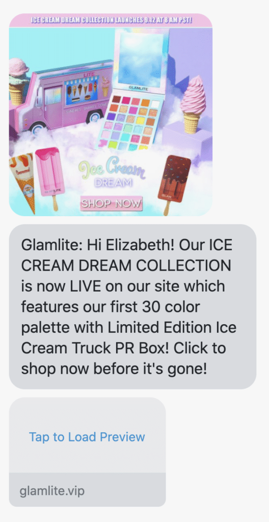 Hi {first_name}! Our ICE CREAM DREAM COLLECTION is now LIVE on our site which features our first 30 color palette with Limited Edition Ice Cream Truck PR Box! Click to shop now before it's gone!